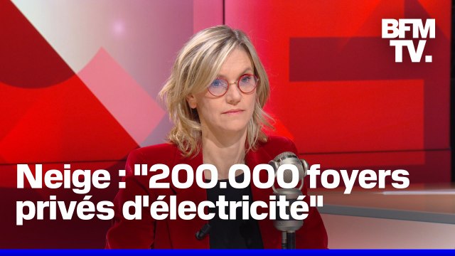 Neige, véhicules bloqués: l'interview en intégralité d'Agnès Pannier-Runacher