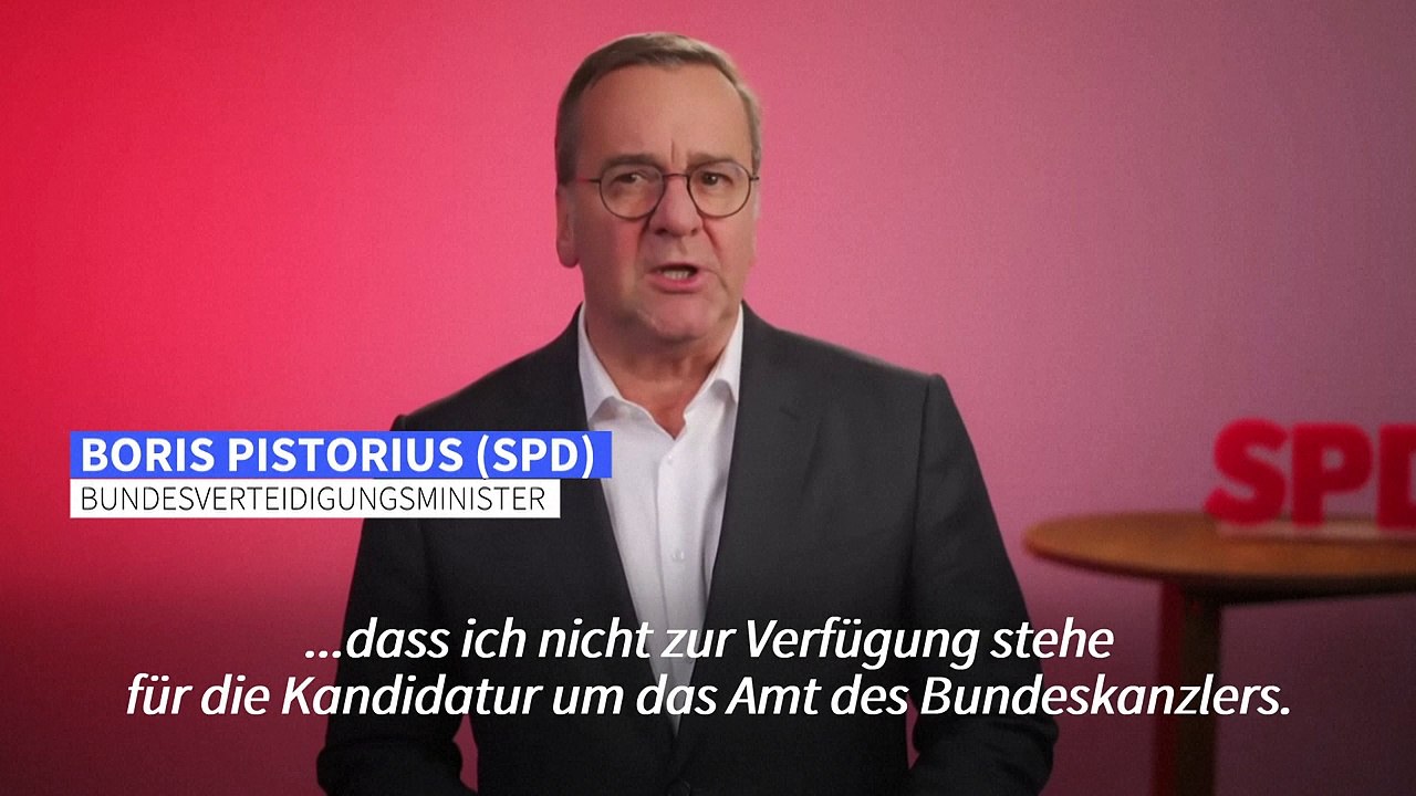 SPD-Kanzlerkandidatur: Pistorius' Verzichtserklärung im Wortlaut