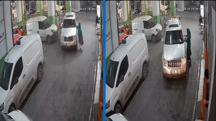 Bayrampaşa’da park etmeye çalıştıkları cip hızla geri gidince kadını metrelerce sürükledi