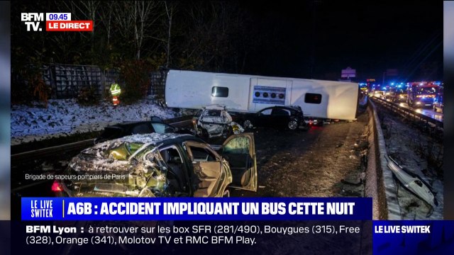 A6B: un accident impliquant un bus cette nuit à Chevilly-Larue