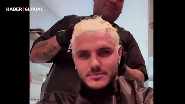 Mauro Icardi, saçlarını yeniden sarıya boyattı