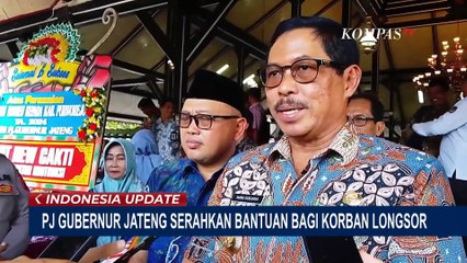 Pj Gubernur Jateng Nana Sudjana Serahkan Bantuan ke Keluarga Korban Longsor di Purworejo