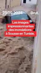 En Tunisie, les images impressionnantes des inondations à Sousse