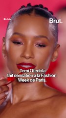 Temi Otedola défile pour L'Oréal à la Fashion Week de Paris