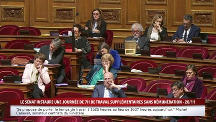 100% Sénat - Le Sénat instaure une journée de 7h de travail supplémentaires sans rémunération