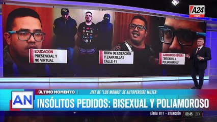El líder de "Los Monos" busca cambiar de género para recibir visitas en prisión