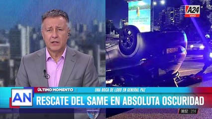 Un accidente en General Paz expuso problemas de iluminación por el robo de cables