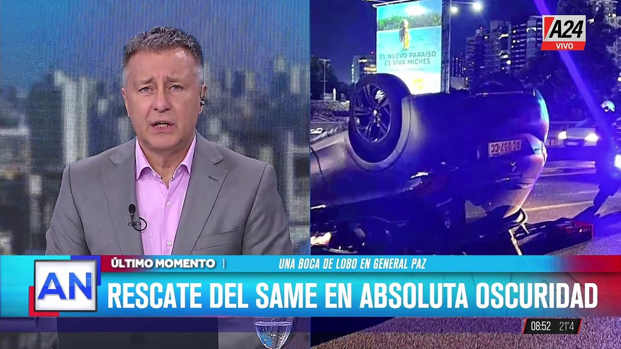 Un accidente en General Paz expuso problemas de iluminación por el robo de cables