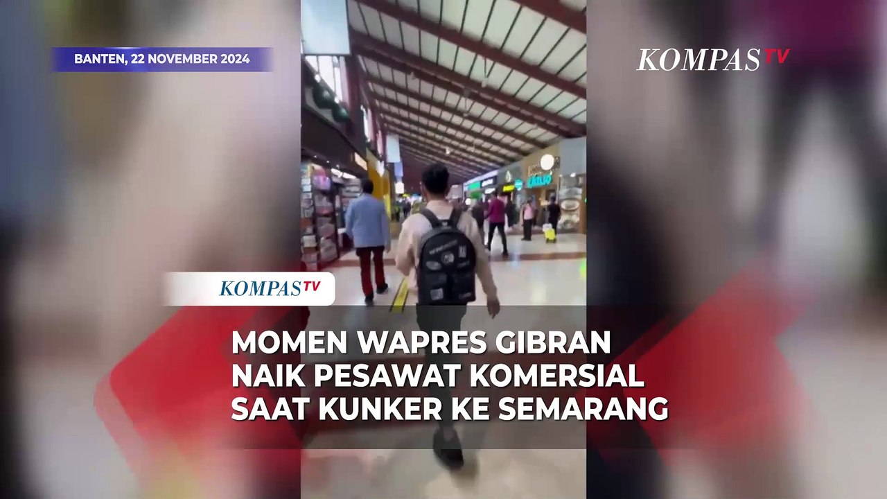 Momen Wapres Gibran Naik Pesawat Komersial saat Kunker ke Semarang
