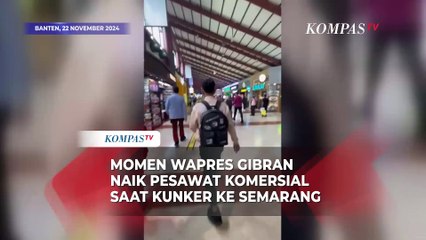 Momen Wapres Gibran Naik Pesawat Komersial saat Kunker ke Semarang