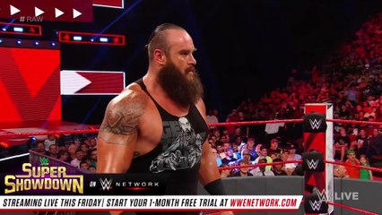 Braun Strowman vs Bobby Lashley  Arm Wrestling Match Raw June 3 2019