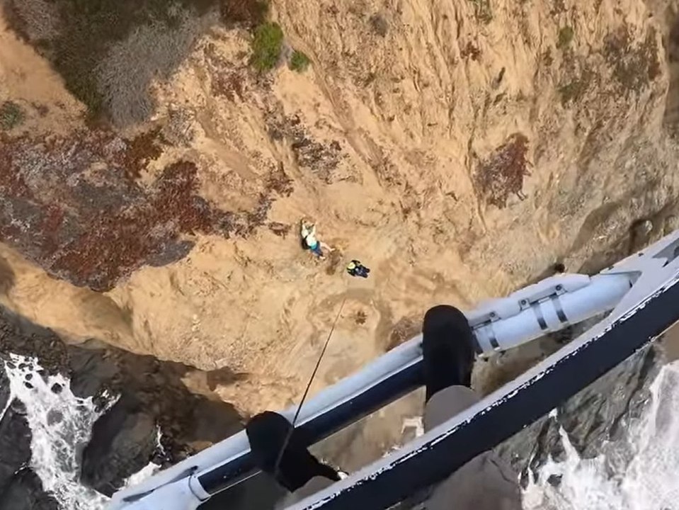 Dramatische Hubschrauber-Rettung: Mann hing hilflos an Klippe fest