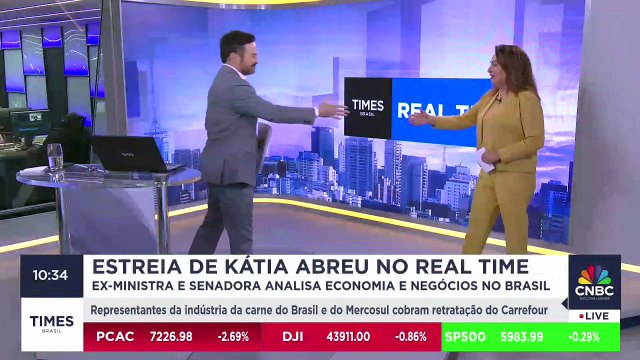 Kátia Abreu estreia no Real Time analisando as perspectivas econômicas do Brasil