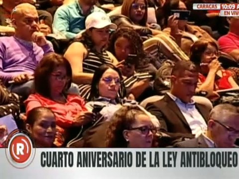 Caracas I Venezuela celebra cuarto aniversario de la Ley Antibloqueo desde el Teatro Teresa Carreño