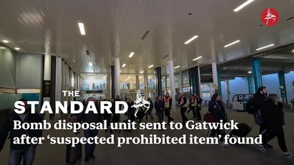 Passeners wrapped in foil blankets as bomb disposal unit sent to Gatwick and flights grounded