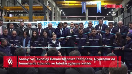 Bakan Kacır, Diyarbakır’da temaslarda bulundu ve fabrika açılışına katıldı