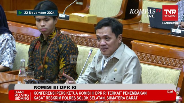 [FULL] Respons Komisi III DPR soal Kasus Penembakan Polisi di Solok: Kami Minta Tindak Tegas!