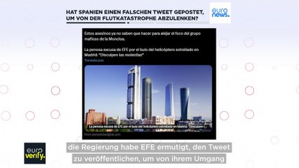 Hat Spanien einen falschen Tweet zur Ablenkung von der Flutkatastrophe gepostet?