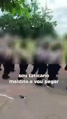 Motivados por policiais, estudantes de colégio militar cantam música que incita violência: “Se eu não te matar, vou te prender“