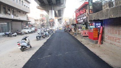 आखिरकार कचहरी रोड पर पांच साल बाद डामरीकरण कार्य शुरू