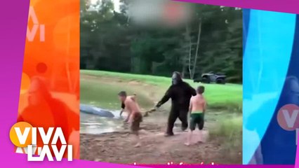 Padre se disfraza de &#039;Pie Grande&#039; para asustar a sus hijos