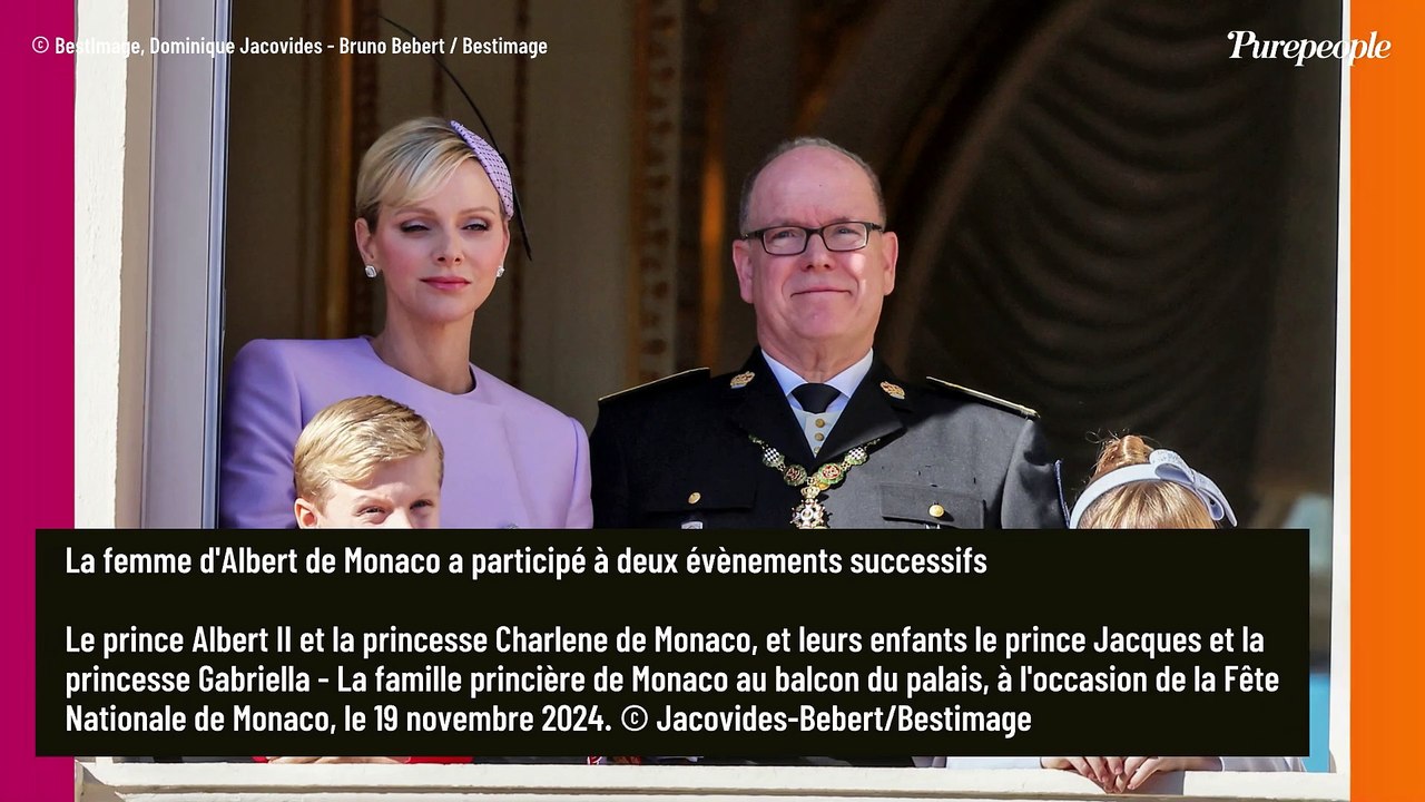 Charlene de Monaco : Deux sorties de suite en veste en cuir, la femme d'Albert de Monaco adopte un look rock