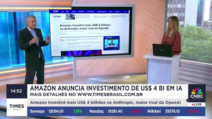 Amazon anuncia investimento de US$ 4 bilhões em inteligência artificial; Felipe Machado detalha