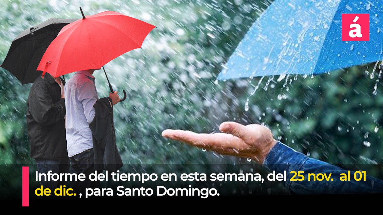 Pronóstico del Tiempo en Santo Domingo semana del 24 de Noviembre al 1 de Diciembre: Lluvias y Cielos Nublados
