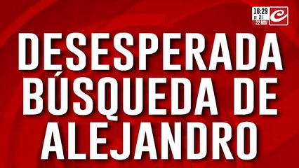 Búsqueda de Alejandro: lo liberaron de la comisaría y desapareció