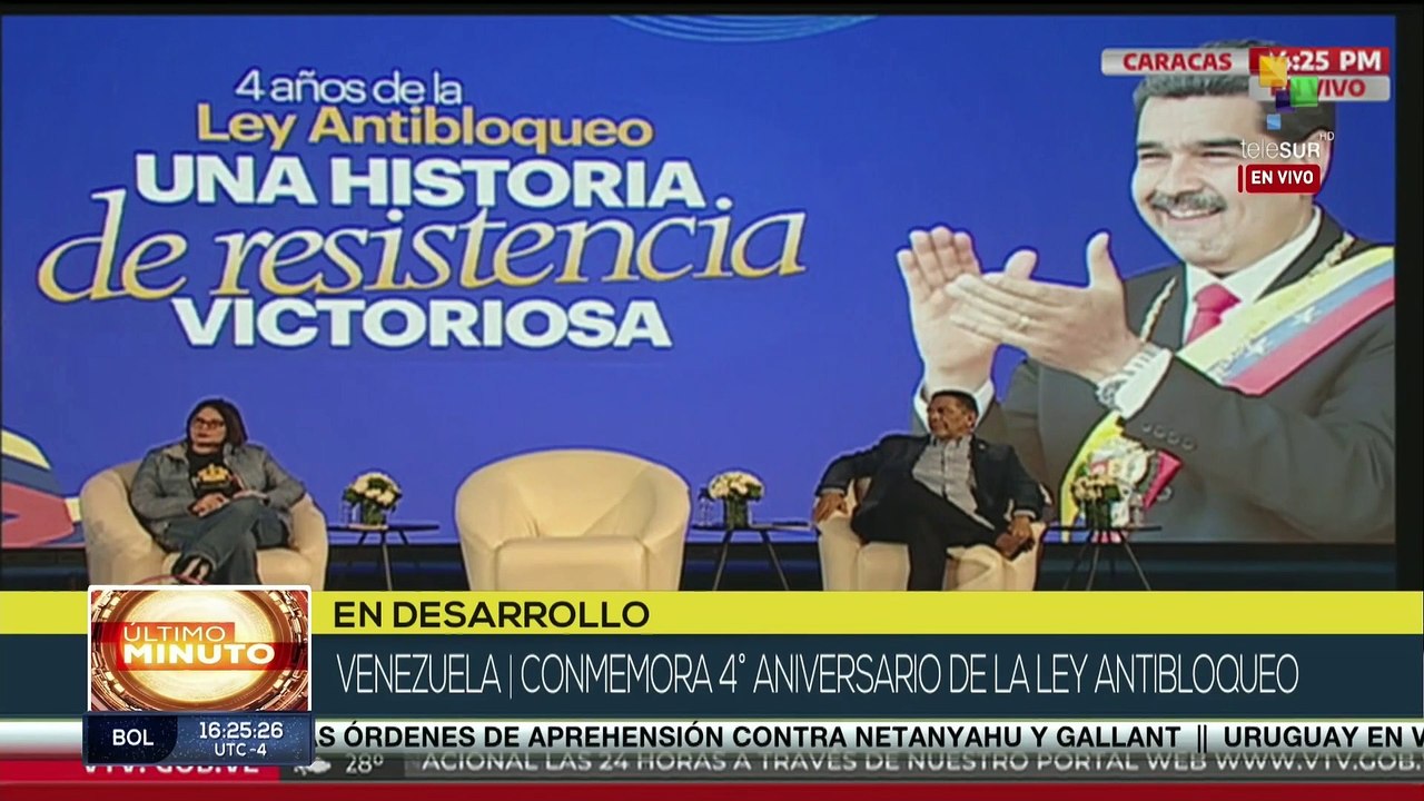 Conmemoran el cuarto año de la aprobación de la Ley Antibloqueo en Venezuela