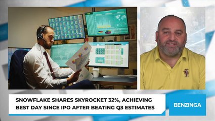 Snowflake Shares Skyrocket 32%, Achieving Best Day Since IPO After Beating Q3 Estimates