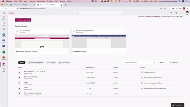 How to USE Microsoft Stream for Office 365 On a Mac - Tutorial 6 - Rename a Video - Basic Tutorial