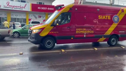 Siate atua em engavetamento na Av. Brasil: três vítimas atendidas e liberadas