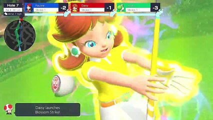 Mario Golf Super Rush Pauline vs Daisy vs Yoshi at Rookie Course
