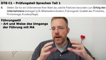 Deutsch-Test für den Beruf C1 – 23 – Prüfungsteil Sprechen Teil 1 – Thema 8: Faktoren für den Unternehmenserfolg