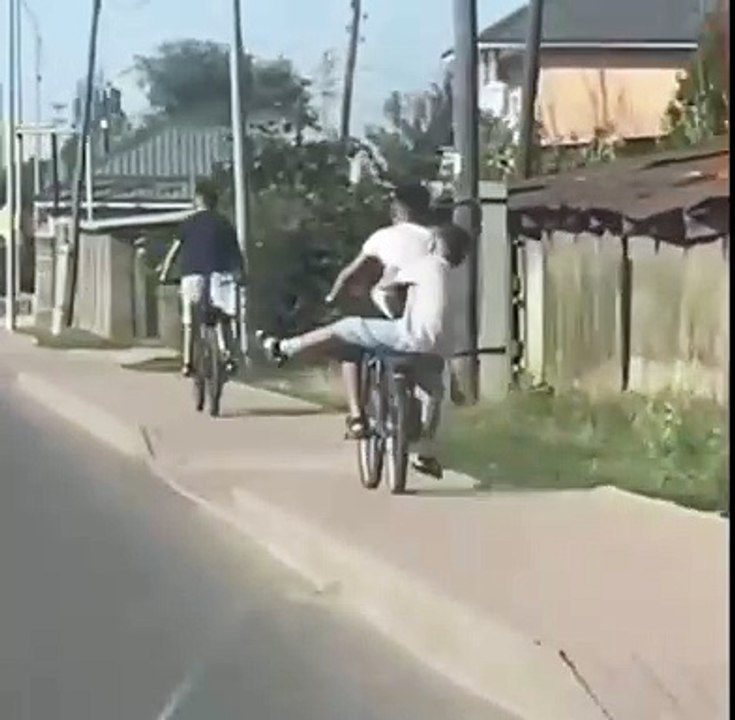 Bumpy cycle ride (video)