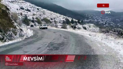 İzmir’e mevsimin ilk karı düştü