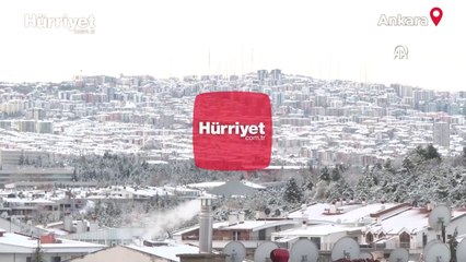 Mevsimin ilk kar yağışı sonrası Ankara beyaza büründü