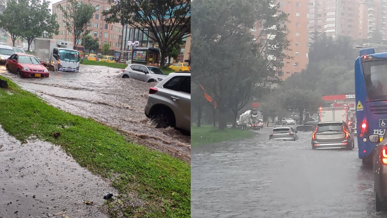 VIDEO | Fuertes inundaciones tienen paralizadas importantes vías en Bogotá tras intensas lluvias