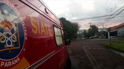 Mulher é socorrida após sofrer queda em residência no Cancelli