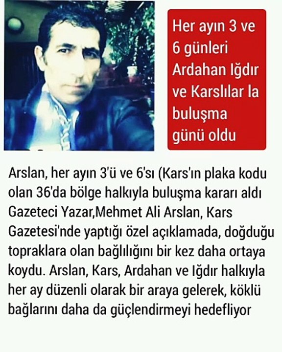 Her ayın 3 ve 6 günleri Ardahan Iğdır ve Karslılar la buluşma günü oldu