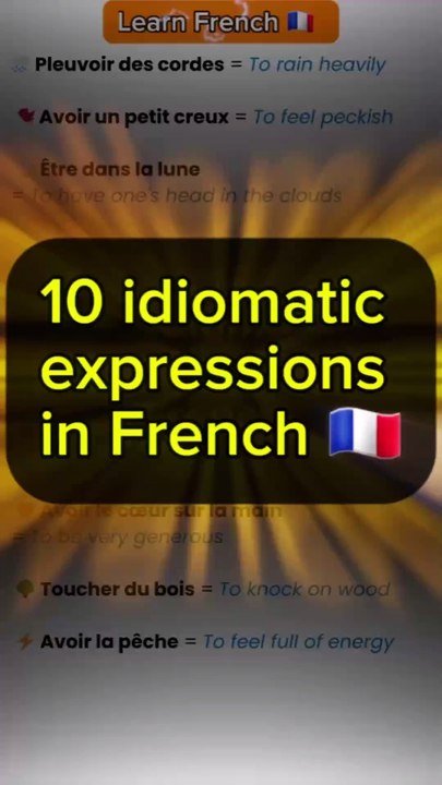 10 idiomatic expressions in French  🇨🇵 | Learn French with Moh