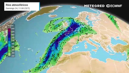 Este fin de semana un río atmosférico impactará contra España