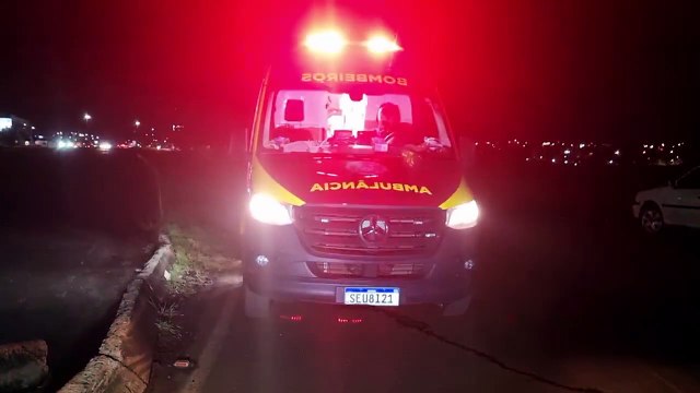 Motociclista fica ferido em acidente na marginal da BR-277 em Cascavel