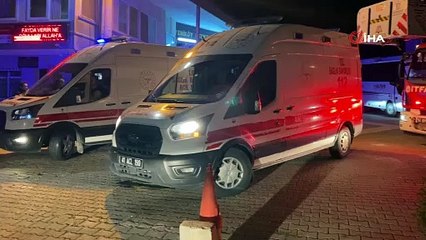 Yangına uykuda yakalanan kadını komşuları kurtardı