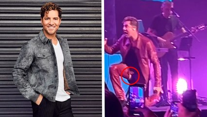 David Bisbal sufre un incómodo momento cuando se le rompe el pantalón a medio concierto