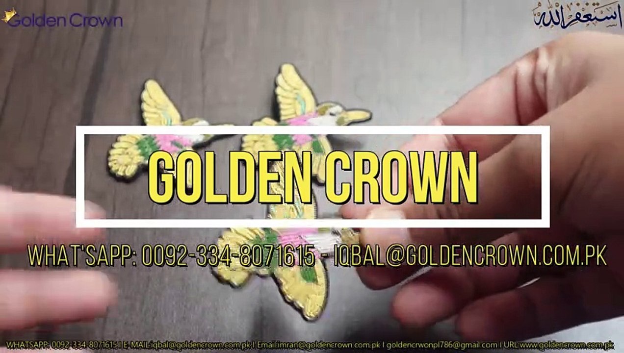 Bullion wire brooches Custom, Hand Embroideries, Bullion Embroidery brooch Supplier, Fashion badges