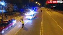 Aydın'da Dron Destekli Gece Trafik Denetimi