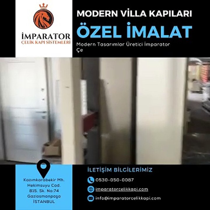 Modern Çelik Kapı Modelleri Özel Üretim 15 Günde Teslimat #villakapısı #imparator