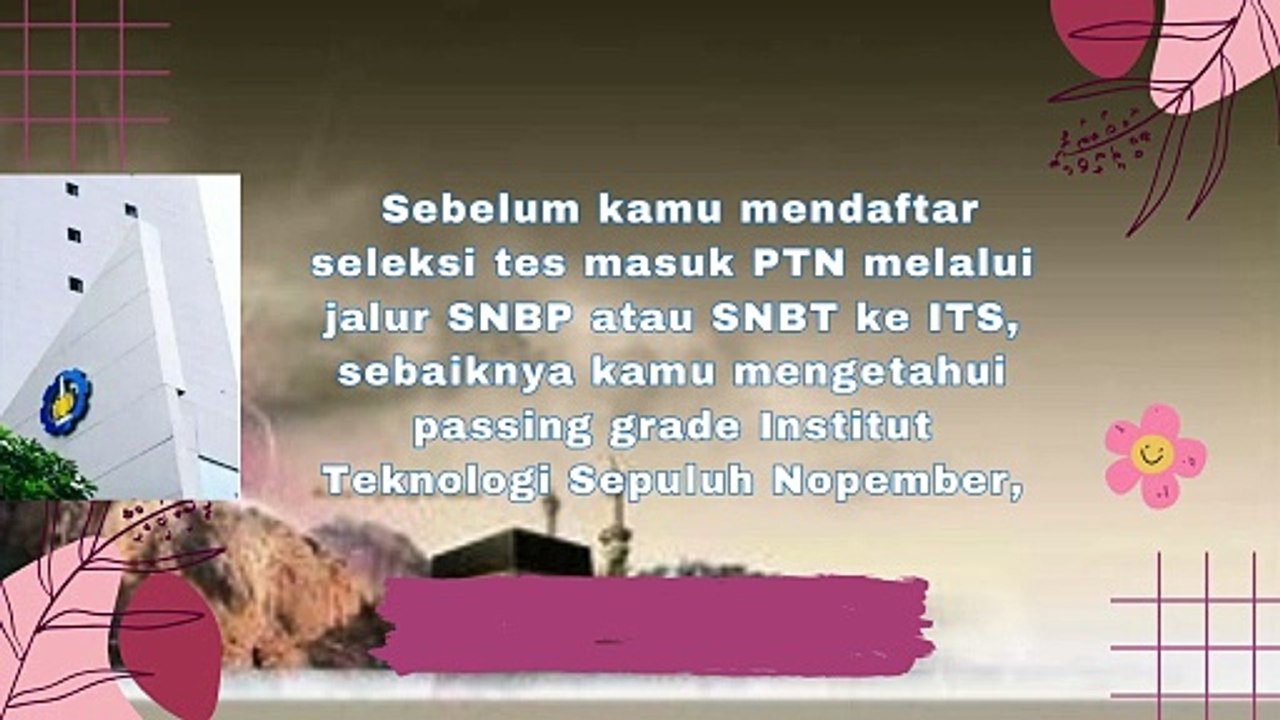 Passing Grade  prodi jenjang daya tampung peminat dan ketetatan Institut Teknologi Sepuluh Nopember